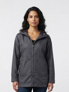 Women’s Lightweight Hooded Packable Rain Jacket  Size Small